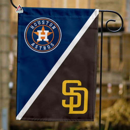 Astros vs Padres House Divided Flag, MLB House Divided Flag