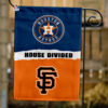 Astros vs Giants House Divided Flag, MLB House Divided Flag