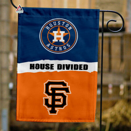 Astros vs Giants House Divided Flag, MLB House Divided Flag