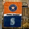 Astros vs Mariners House Divided Flag, MLB House Divided Flag