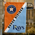 Astros vs Rays House Divided Flag, MLB House Divided Flag