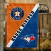 Astros vs Blue Jays House Divided Flag, MLB House Divided Flag