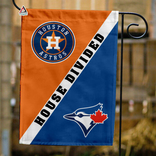 Astros vs Blue Jays House Divided Flag, MLB House Divided Flag