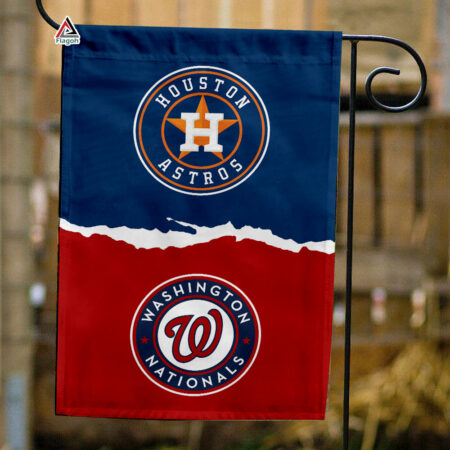 Astros vs Nationals House Divided Flag, MLB House Divided Flag