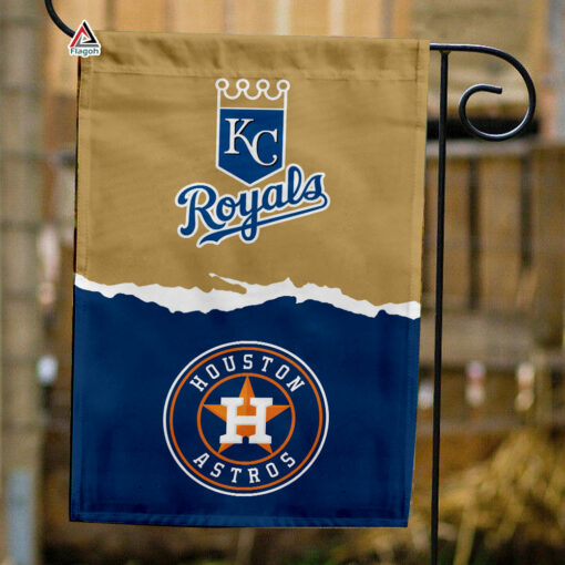 Royals vs Astros House Divided Flag, MLB House Divided Flag