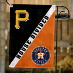 Pirates vs Astros House Divided Flag, MLB House Divided Flag