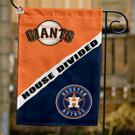 Giants vs Astros House Divided Flag, MLB House Divided Flag