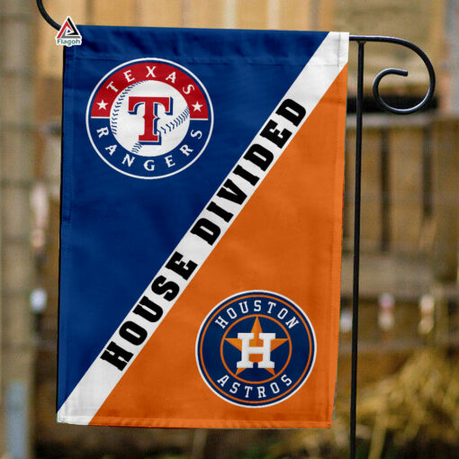 Rangers vs Astros House Divided Flag, MLB House Divided Flag