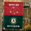 Red Sox vs Athletics House Divided Flag, MLB House Divided Flag