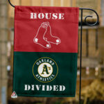 Red Sox vs Athletics House Divided Flag, MLB House Divided Flag