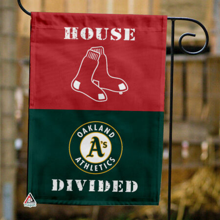 Red Sox vs Athletics House Divided Flag, MLB House Divided Flag