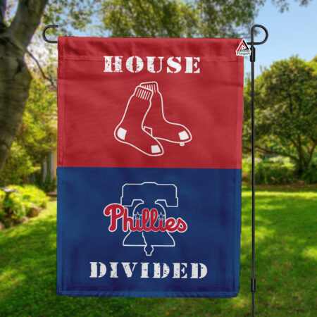 Red Sox vs Phillies House Divided Flag, MLB House Divided Flag