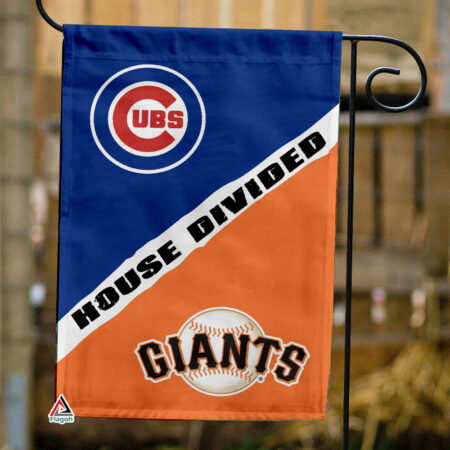 Cubs vs Giants House Divided Flag, MLB House Divided Flag