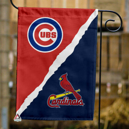 Cubs vs Cardinals House Divided Flag, MLB House Divided Flag
