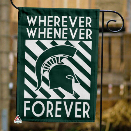 Michigan State Spartans Forever Fan Flag, NCAA Sport Fans Outdoor Flag