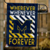 Michigan Wolverines Forever Fan Flag, NCAA Sport Fans Outdoor Flag