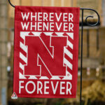 Nebraska Huskers Forever Fan Flag, NCAA Sport Fans Outdoor Flag