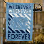 North Carolina Tar Heels Forever Fan Flag, NCAA Sport Fans Outdoor Flag