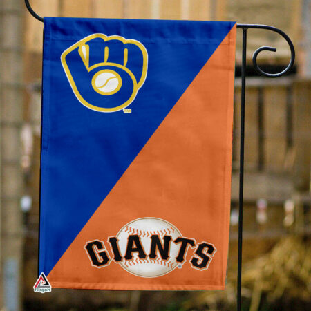 Brewers vs Giants House Divided Flag, MLB House Divided Flag