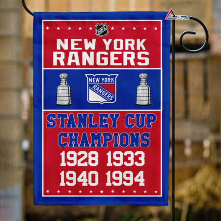 New York Rangers Stanley Cup Champions Flag, Rangers Stanley Cup Flag, NHL Premium Flag