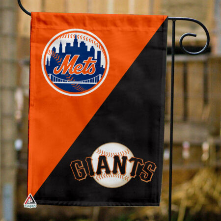 Mets vs Giants House Divided Flag, MLB House Divided Flag