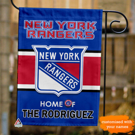 Custom Name New York Rangers Flag, Welcome Sports Flag, Personalised Hockey Team Banner