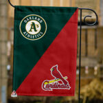 Athletics vs Cardinals House Divided Flag, MLB House Divided Flag
