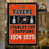 Philadelphia Flyers Stanley Cup Champions Flag, Flyers Stanley Cup Flag, NHL Premium Flag