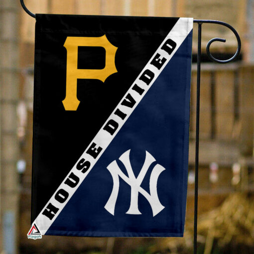 Pirates vs Yankees House Divided Flag, MLB House Divided Flag