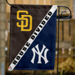 Padres vs Yankees House Divided Flag, MLB House Divided Flag