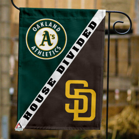 Athletics vs Padres House Divided Flag, MLB House Divided Flag