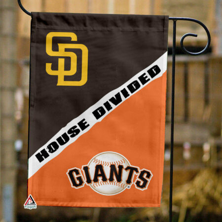 Padres vs Giants House Divided Flag, MLB House Divided Flag