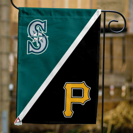 Mariners vs Pirates House Divided Flag, MLB House Divided Flag