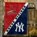 Cardinals vs Yankees House Divided Flag, MLB House Divided Flag