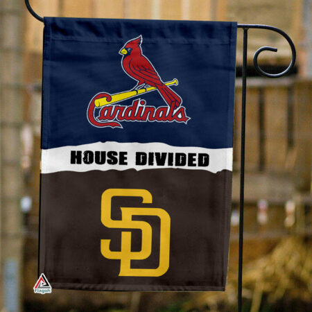 Cardinals vs Padres House Divided Flag, MLB House Divided Flag