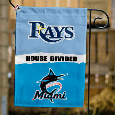 Rays vs Marlins House Divided Flag, MLB House Divided Flag