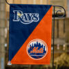 Rays vs Mets House Divided Flag, MLB House Divided Flag
