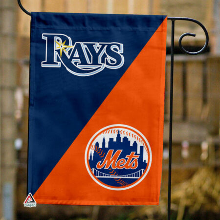 Rays vs Mets House Divided Flag, MLB House Divided Flag