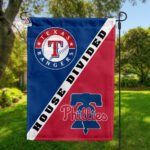 Rangers vs Phillies House Divided Flag, MLB House Divided Flag