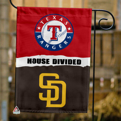 Rangers vs Padres House Divided Flag, MLB House Divided Flag