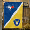 Blue Jays vs Brewers House Divided Flag, MLB House Divided Flag