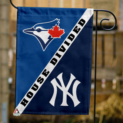 Blue Jays vs Yankees House Divided Flag, MLB House Divided Flag