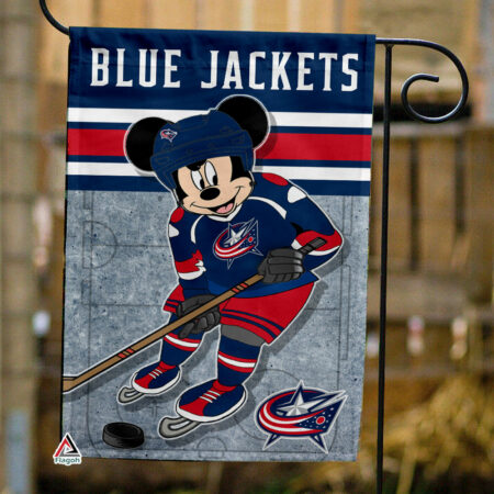 Columbus Blue Jackets x Mickey Hockey Flag, Columbus Blue Jackets Flag, NHL Premium Flag