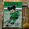 Dallas Stars x Mickey Hockey Flag, Dallas Stars Flag, NHL Premium Flag