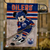 Edmonton Oilers x Mickey Hockey Flag, Edmonton Oilers Flag, NHL Premium Flag