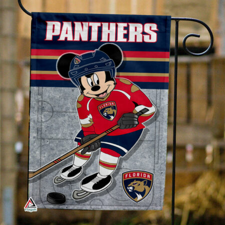 Florida Panthers x Mickey Hockey Flag, Florida Panthers Flag, NHL Premium Flag