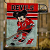 New Jersey Devils x Mickey Hockey Flag, New Jersey Devils Flag, NHL Premium Flag
