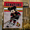 Ottawa Senators x Mickey Hockey Flag, Ottawa Senators Flag, NHL Premium Flag