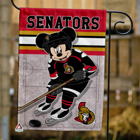 Ottawa Senators x Mickey Hockey Flag, Ottawa Senators Flag, NHL Premium Flag