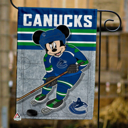 Vancouver Canucks x Mickey Hockey Flag, Vancouver Canucks Flag, NHL Premium Flag